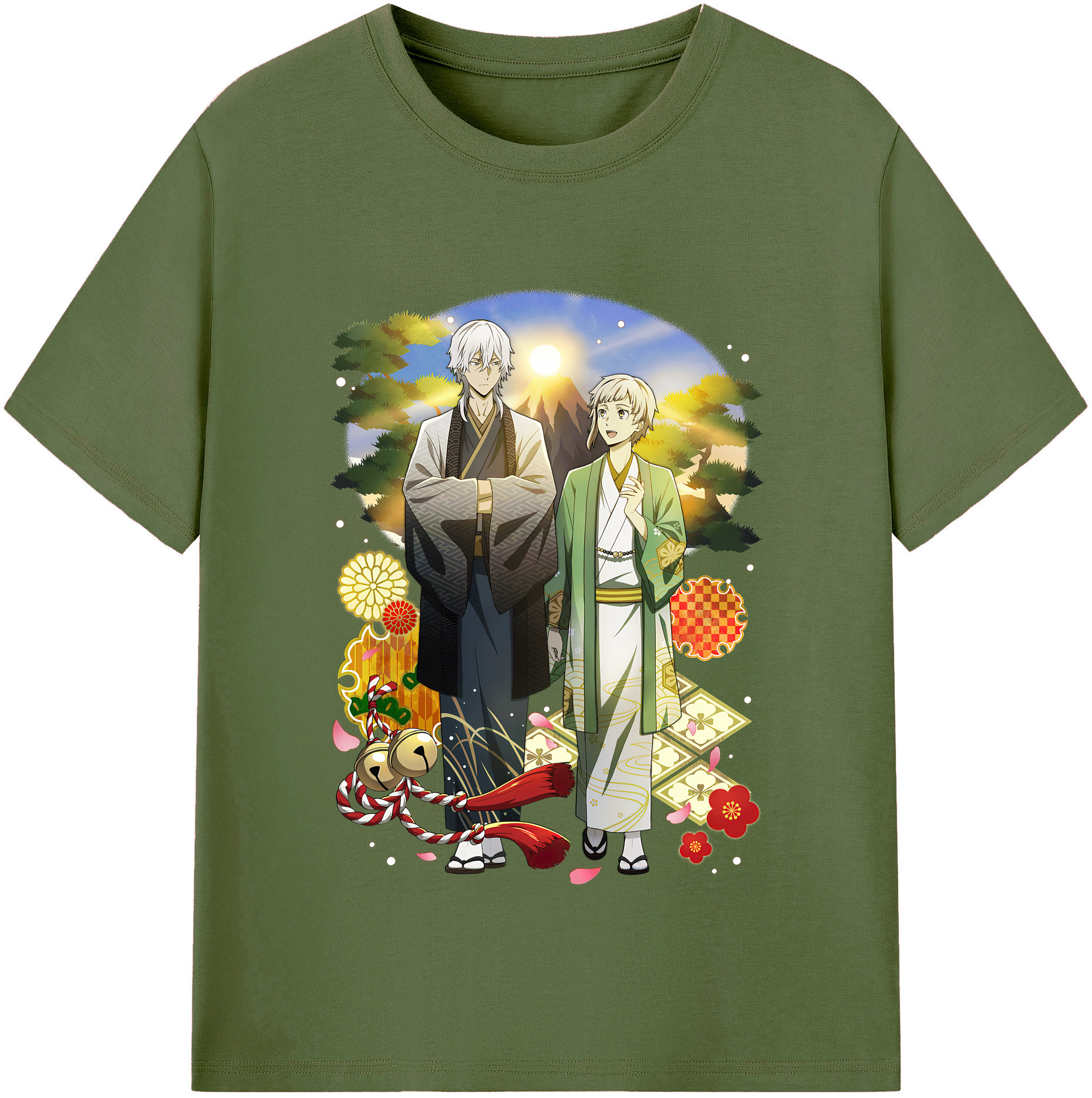 （画像用） 文豪ストレイドッグス Bungo Stray Dogs 綿100％半袖Tシャツ（フロントプリント）